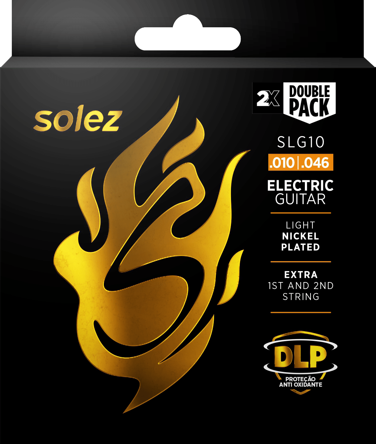 ENCORDOAMENTO SOLEZ PARA GUITARRA CALIBRE 0.010 "DOUBLE PACK" - SLG10 2 PACK
