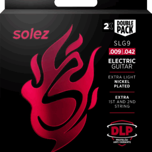 ENCORDOAMENTO SOLEZ PARA GUITARRA CALIBRE 0.009 "DOUBLE PACK" - SLG9 2 PACK