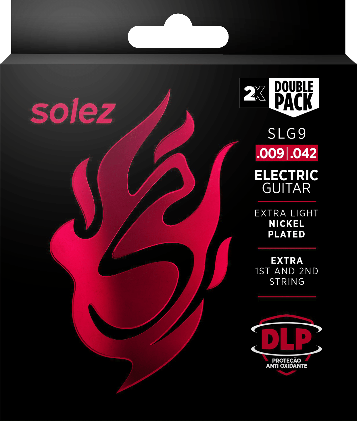 ENCORDOAMENTO SOLEZ PARA GUITARRA CALIBRE 0.009 "DOUBLE PACK" - SLG9 2 PACK