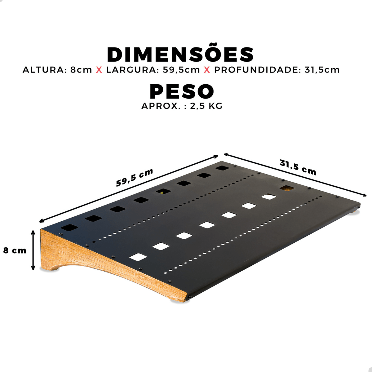 PedalBoard em Aço Reforçado Para Até 16 Pedais - Imagem 3